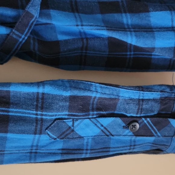 Blue Plaid Button-Up Dress - Picture 9 of 10